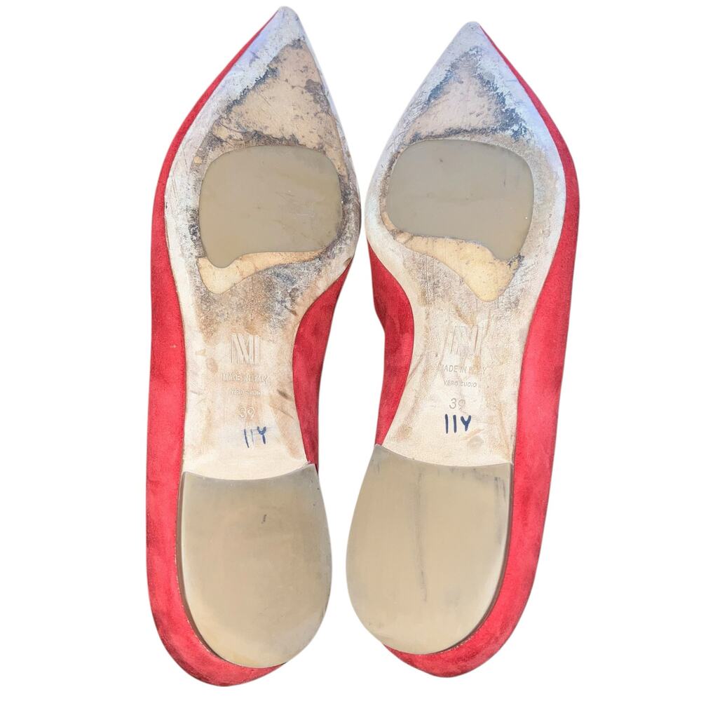M.M. LaFleur Women’s Suede Cherry Red Rowan Flats -size EU 39 US 8.5 - Picture 8 of 10